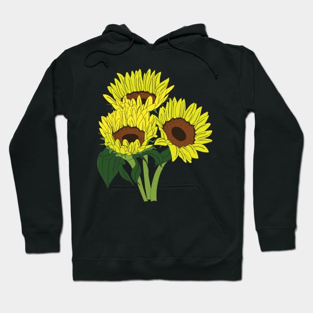 Sunflowers Hoodie by ColoringWithKristine